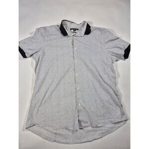 Michael Kors men’s button down Short Sleeve Dotted Print Shirt Size XXL